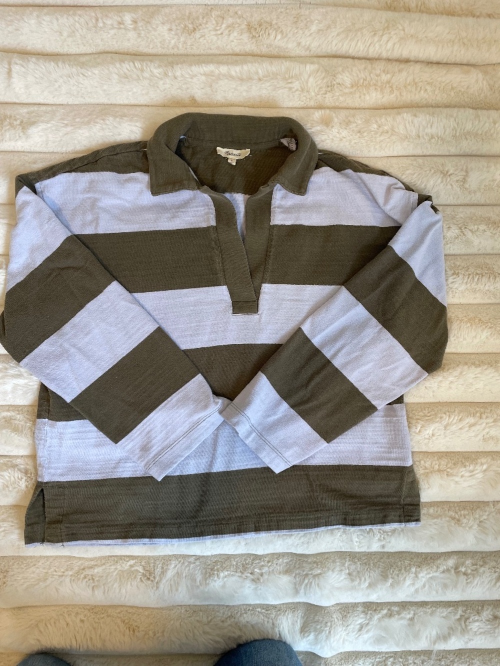 Madewell Rugby Striped Top ~ Size SMALL